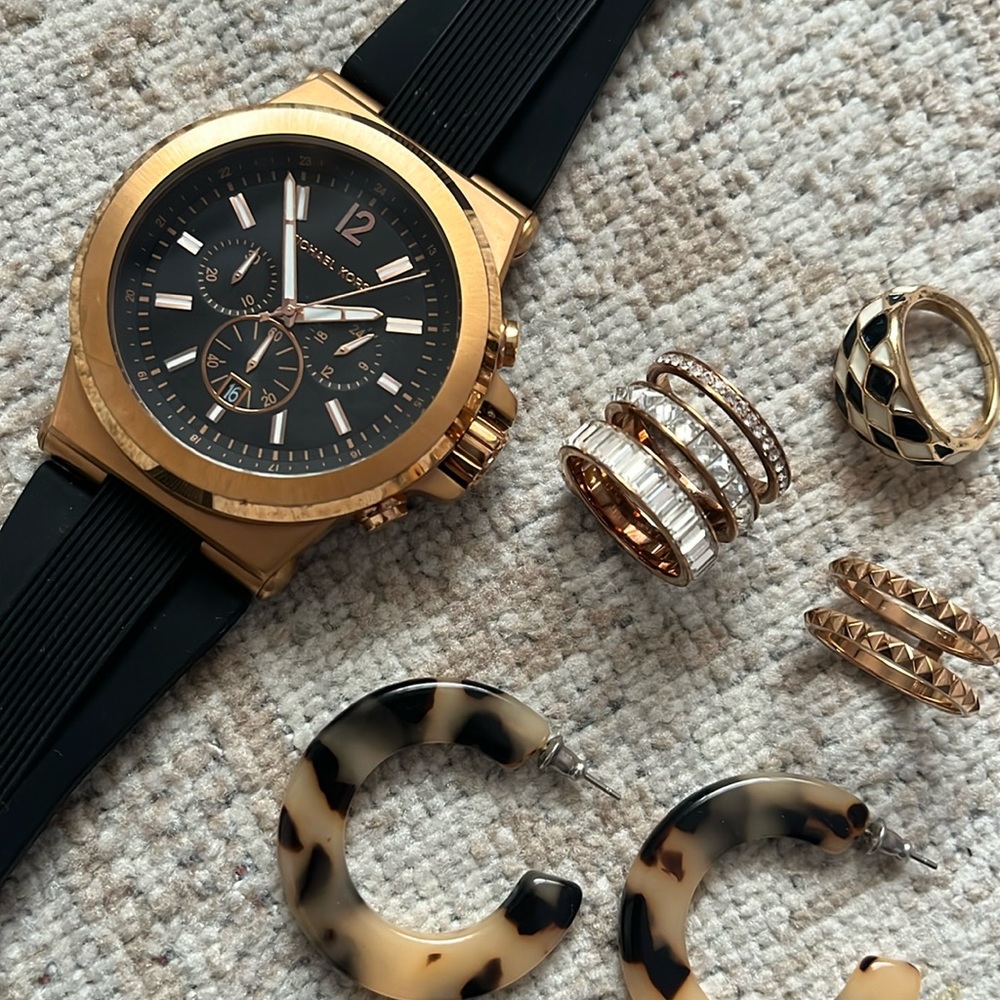 Jewelry bundle -Michael Kors watch, Henri Bendel stackable ring